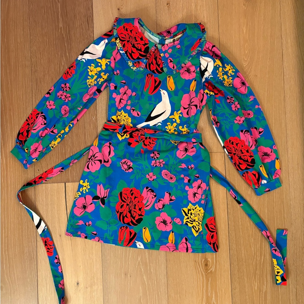 Karavan Floral Mini Dress with Belt